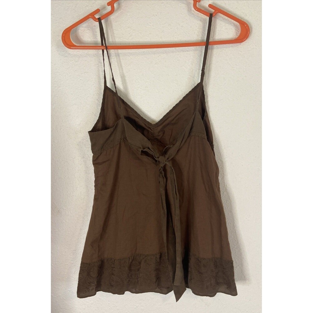 Y2K Hollister Brown Babydoll Tie Back Tank Top | Women’s Sz Sm Adjustable Strap - Picture 6 of 11